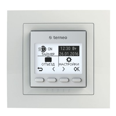 Терморегулятор Terneo PRO программируемый бел\крем в рамку Schneider